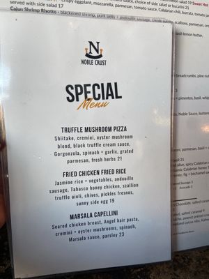 Menu photo 1 Noble Crust St. Petersburg, FL