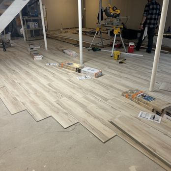 Elite Custom Builders - LVP Flooring in a basement - General Contractors Near Me - West Seneca, New York