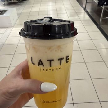 Latte Factory - Peaches & cream soda. Limited time offering. 07.25.2026 - Coffee & Tea Near Me - Midland, Texas
