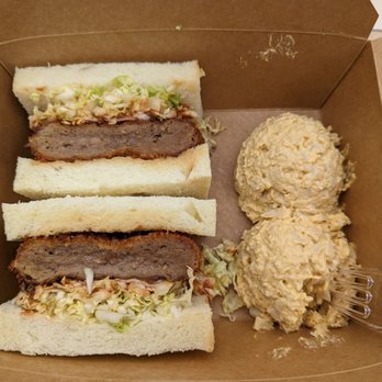 Kumo - Menchi katsu combo with two scoops of egg salad - Sandwiches Near Me - San Diego, California Kumo - Menchi katsu combo with two scoops of egg salad - Sandwiches Near Me - San Diego, California