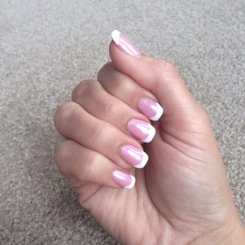 US Nails - March's feminine wraps with shimmery pink and white gel polish. - Nail Salons Near Me - Tacoma, Washington US Nails - March's feminine wraps with shimmery pink and white gel polish. - Nail Salons Near Me - Tacoma, Washington