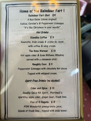 Menu photo 4 Red Onion Saloon Skagway, AK