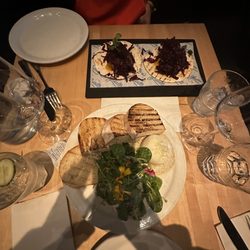 Lucille's Oyster Dive - Burrata and fish tacos