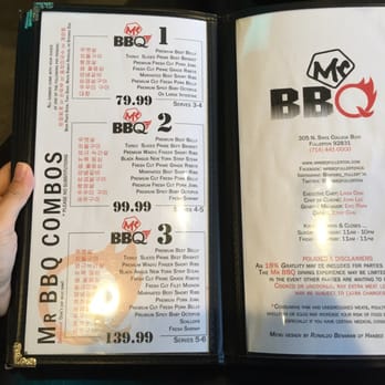 Mr BBQ - Menu - Korean Near Me - Fullerton, California