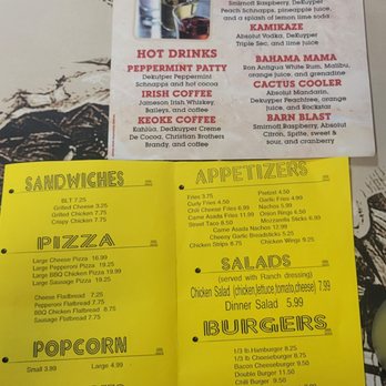 The Bowling Barn - Menu 07/2022 - Sports Bars Near Me - Big Bear Lake, California