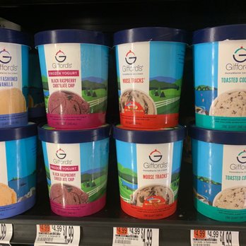 Hannaford - a display of ice creams for sale - Grocery Near Me - Lewiston, Maine