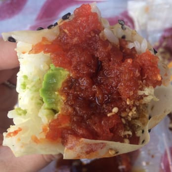 Sushi Yun - Spicy tuna hand rolls with soy paper. So good every time, and they use avocado! They're huge also. - Sushi Bars Near Me - Orange, California