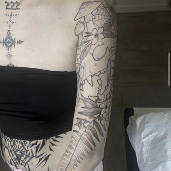 Cloud 95 - start of a sleeve by Maggie - Tattoo Near Me - San Francisco, California