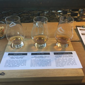 Balcones Distilling - Bourbon flight. - Distilleries Near Me - Waco, Texas Balcones Distilling - Bourbon flight. - Distilleries Near Me - Waco, Texas