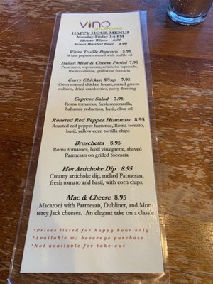 Menu photo 5 Vino At The Landing Renton, WA