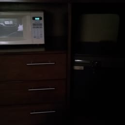 Outdated mini fridge and microwave Outdated mini fridge and microwave