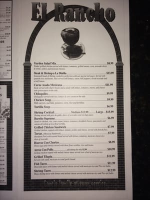 Menu photo 4 El Rancho Mexican Grill Mandeville, LA