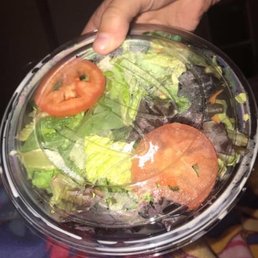 That white stuff around the salad isn't supposed to be there!