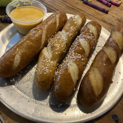 Santa Claus Brewery - Pretzel sticks abs the world's best cheese sauce (for real.)