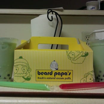 Beard Papa's - To go box and green tea bobas - Bakeries Near Me - Los Angeles, California