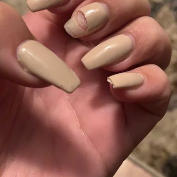 Lavish Salon & Spa - Two broken nails on my left hand, 1 from typing one from grabbing my steering wheel. Thumb nail has black dots and bubbles. - Hair Salons Near Me - Jacksonville, Florida