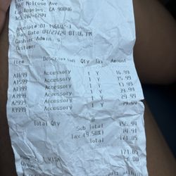Eden Sky - Receipt