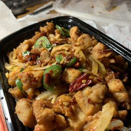 La zi ji (spicy deep fried chicken to-go) La zi ji (spicy deep fried chicken to-go)