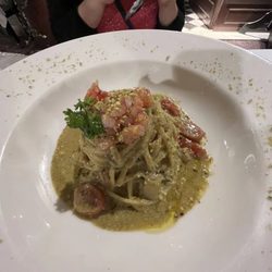 Pescheria I Masenini - Pistachio and gambero rosso bigoli