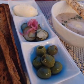 Modern Hotel - Fresh Butter, Pickled yummies and olives served with bread. - Hotels Near Me - Boise, Idaho