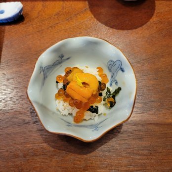 Toshi Ryoriten - Toshi Course - the Uni + Ikura (1 of 11 of the 'Chefs Choice Nigiri Sushi') - Japanese Near Me - Richmond Hill, Ontario