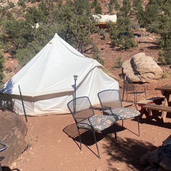 Zion View Camping - Our tent - Campgrounds Near Me - Hildale, Utah