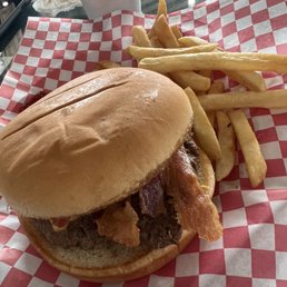 Double meat double cheese with bacon. Double meat double cheese with bacon.