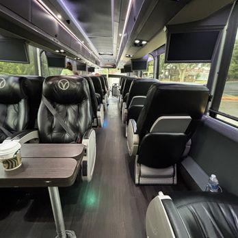 Vonlane - The interior of the bus from the last seat - Buses Near Me - Dallas, Texas Vonlane - The interior of the bus from the last seat - Buses Near Me - Dallas, Texas
