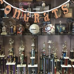 King Middle School - They've got a sweet trophy cabinet in the main office!