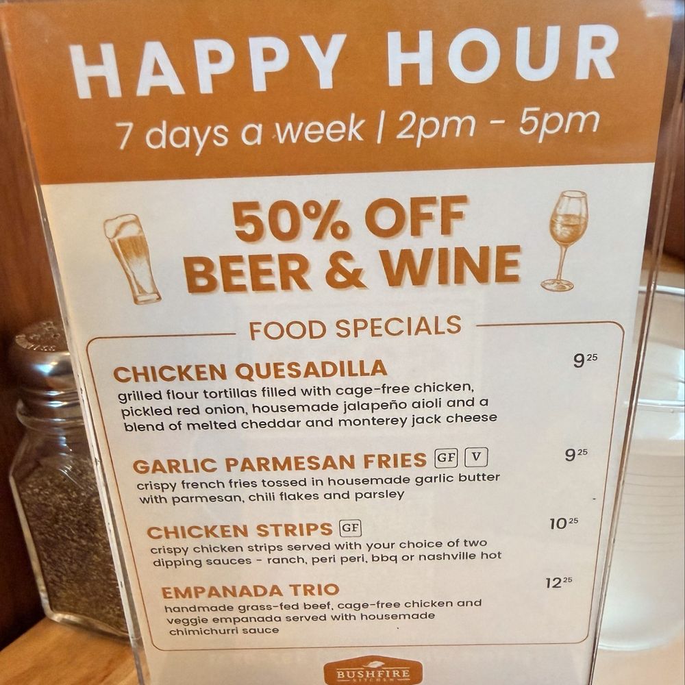 Bushfire Kitchen - Happy hour - American Near Me - Cypress, California