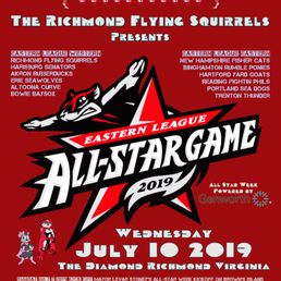 Poster design courtesy of LA Photography/Graphic Design ©2019 ®™. Richmond Flying Squirrels, Squirrels logos ©2019 ®™