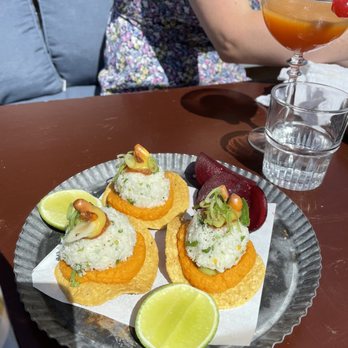 Bacalar - Tostadas de ceviche de coliflor - Cocktail Bars Near Me - Amsterdam, New Hampshire
