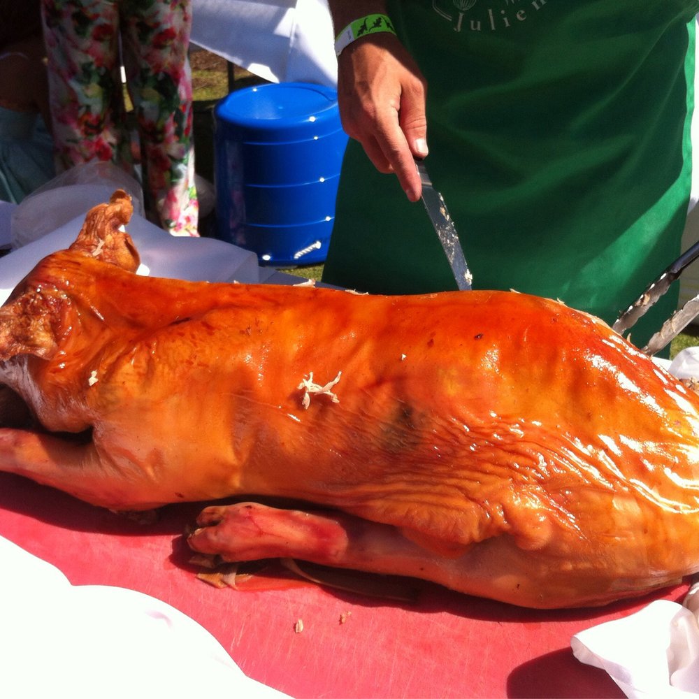 Fork and Cork - A suckling pig, carved by none other other than Mr Justin West. - Festivals Near Me - Santa Barbara, California Fork and Cork - A suckling pig, carved by none other other than Mr Justin West. - Festivals Near Me - Santa Barbara, California