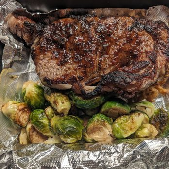 Blinkers Tavern - Prime rib with brussel sprout and asparagus(wrap in foil) - Steakhouses Near Me - Covington, Kentucky Blinkers Tavern - Prime rib with brussel sprout and asparagus(wrap in foil) - Steakhouses Near Me - Covington, Kentucky
