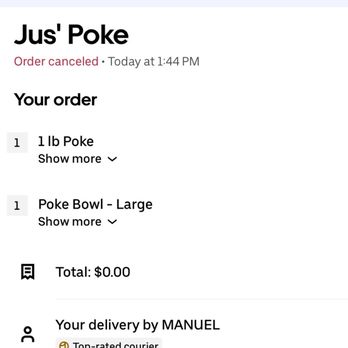 Jus' Poke - Delivery was set for 2:00pm. DO BETTER!!! - Hawaiian Near Me - Redondo Beach, California Jus' Poke - Delivery was set for 2:00pm. DO BETTER!!! - Hawaiian Near Me - Redondo Beach, California