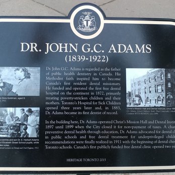 1. Dr. John G.C. Adams Historical Marker