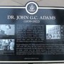 Dr. John G.C. Adams Historical Marker
