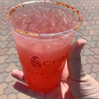 Craze - Cherry Lemonade with tajin rim. - Ice Cream & Frozen Yogurt Near Me - El Paso, Texas