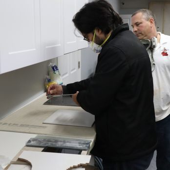 DIY Academy - Tile, Grout & Thinsets Workshop:  Learning how to cut scribe tile for around a toilet flange. - Vocational & Technical School Near Me - Chantilly, Virginia