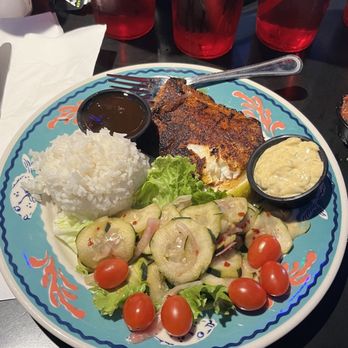 Humpy's Great Alaskan Alehouse - Blackened Halibut with rice - Beer Bar Near Me - Anchorage, Alaska Humpy's Great Alaskan Alehouse - Blackened Halibut with rice - Beer Bar Near Me - Anchorage, Alaska