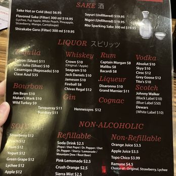 Sushi Masa - drink menu - Sushi Bars Near Me - Plano, Texas Sushi Masa - drink menu - Sushi Bars Near Me - Plano, Texas