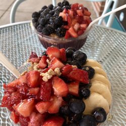 District Eatz - Capitol Bowl with blueberries added and Berry Bowl.