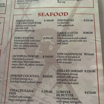 El Pirata - Seafood menu - Steakhouses Near Me - Puerto Morelos, ROO El Pirata - Seafood menu - Steakhouses Near Me - Puerto Morelos, ROO