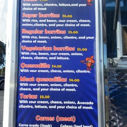Tacos Mexico Truck - Menu for Tacos Mexico