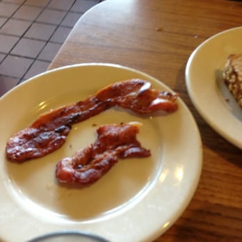 Pancake Café - Thick cut bacon. 4.50 and its just shy of half a pound. Tis phenomenal. Some of the best bacon you will ever eat. - Breakfast & Brunch Near Me - Naperville, Illinois Pancake Café - Thick cut bacon. 4.50 and its just shy of half a pound. Tis phenomenal. Some of the best bacon you will ever eat. - Breakfast & Brunch Near Me - Naperville, Illinois