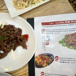 Chez Yang - Chef recommend beef with green pepper. (But no green pepper served as you can see)