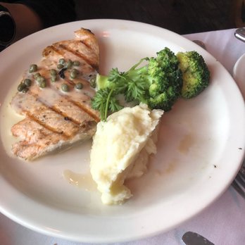 Bistro Le Cep - Salmon , friend said it was tasty ! - French Near Me - Houston, Texas