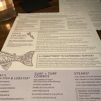 Devon - Menu - Seafood Near Me - Hershey, Pennsylvania