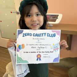 A+ Dentistry for Kids - Certificate that encourages my child to keep brushing .