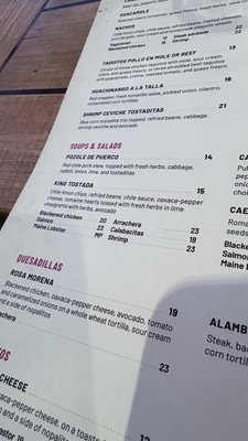 Menu photo 1 Taco Rosa Newport Beach, CA